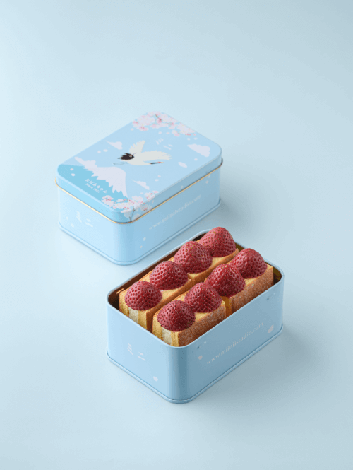 富士草莓蛋糕鐵盒