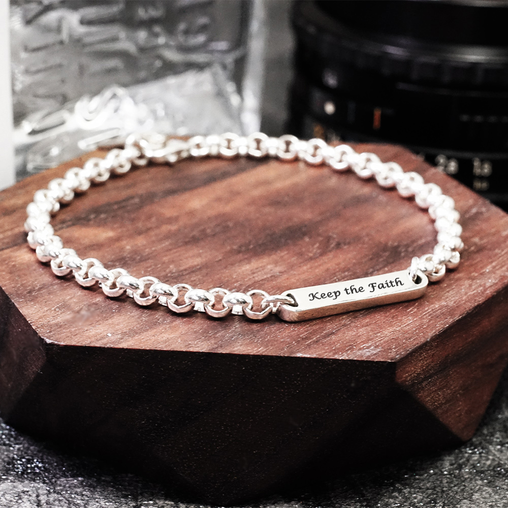 記憶彼端 刻字腳鍊 小圓鍊設計 925純銀腳鍊 訂製款 衝浪腳鍊 腳踝鍊 男生腳鍊