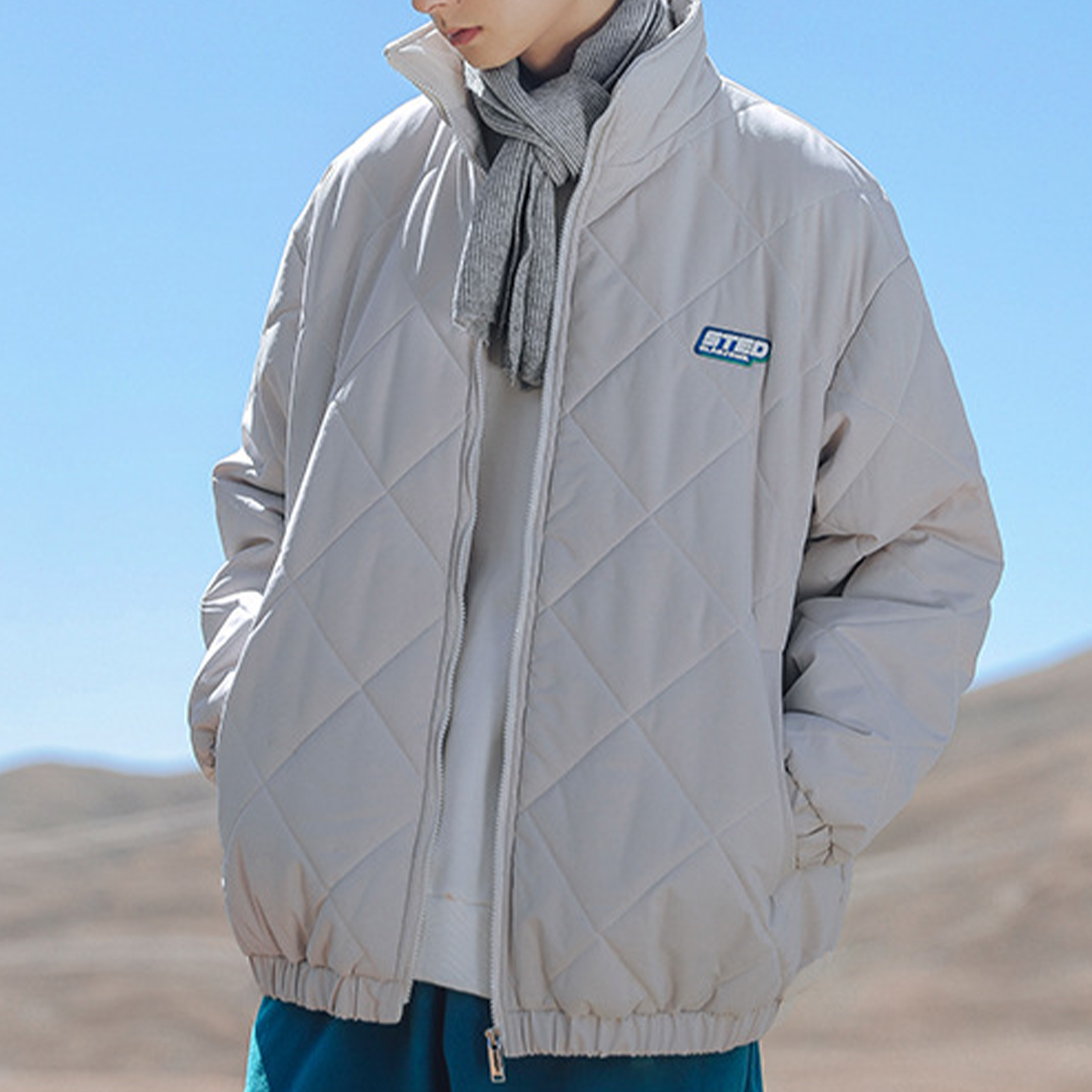 『現貨』NATURE 加厚版 方格縫線 鋪棉外套 冬季新款