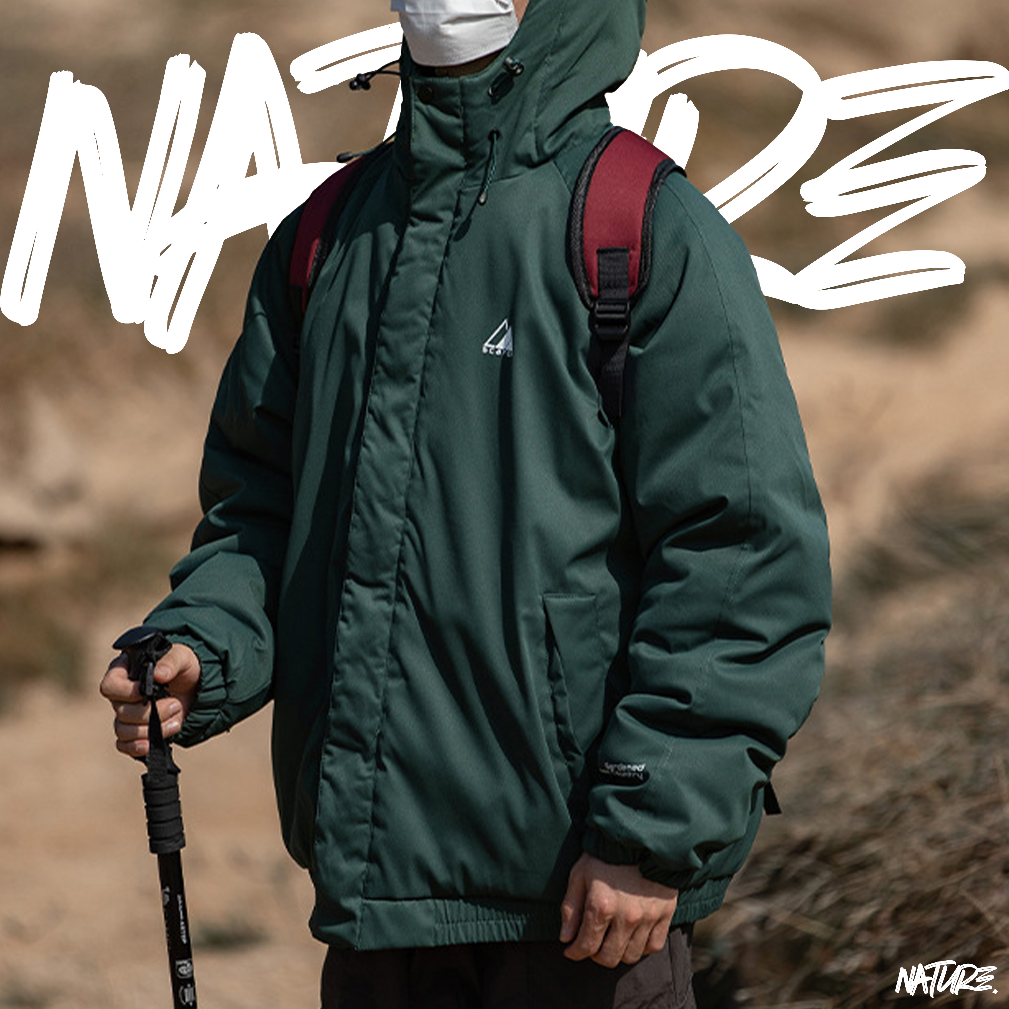 [換季出清]NATURE 山/日系 連帽工裝外套 冬季新款