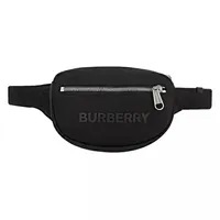 [S] BURBERRY ML CANON BRANDED NYLON BELT/CROSSBODY BAG,BLACK, 80528871-BLACK (SB62)