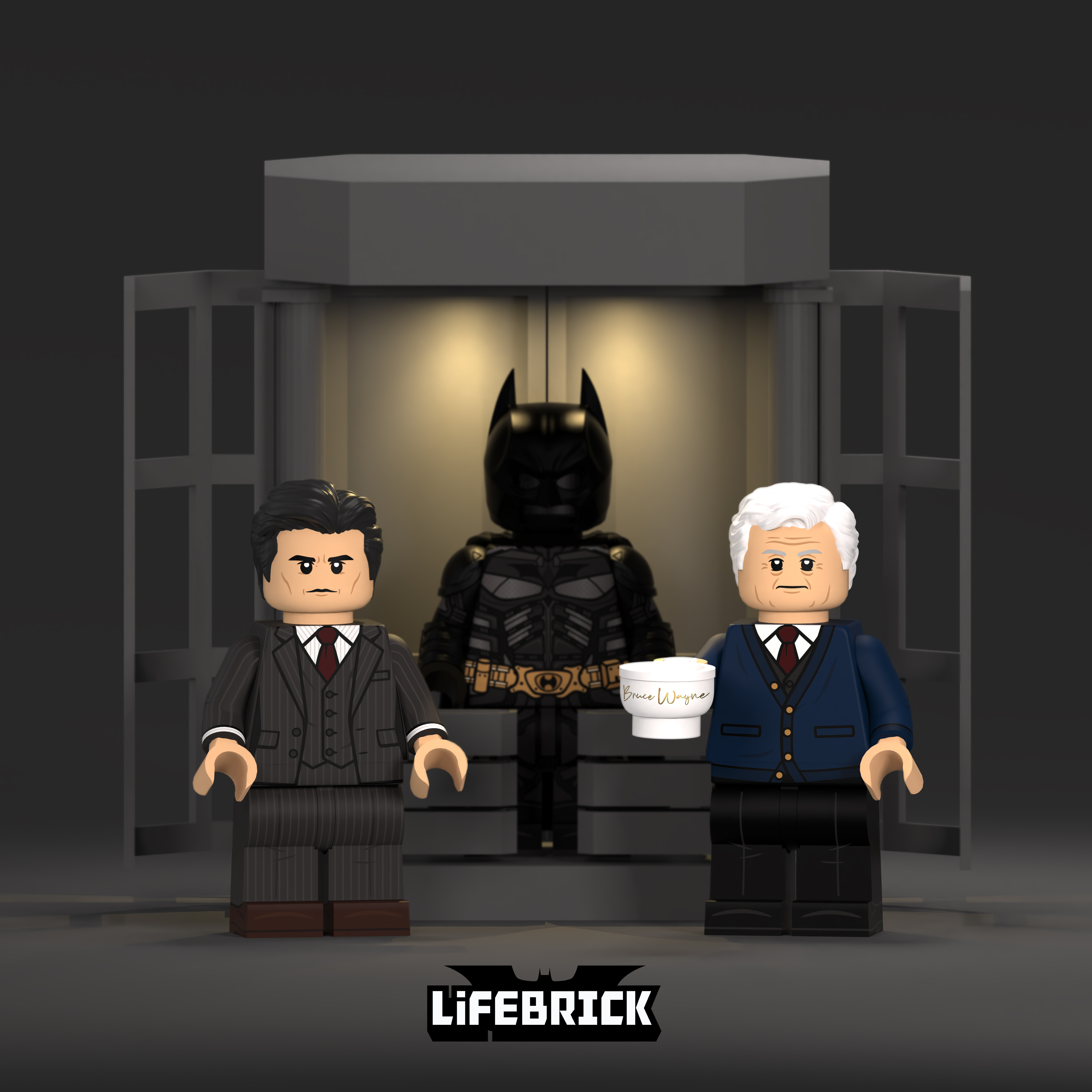 [Life Brick][Preorder] The Dark Knight - Bruce Wayne & Alfred [PADprinted]