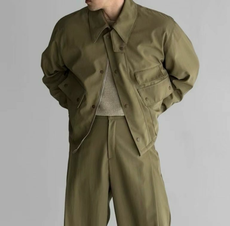 淨色反領拉鍊外套 JK2409