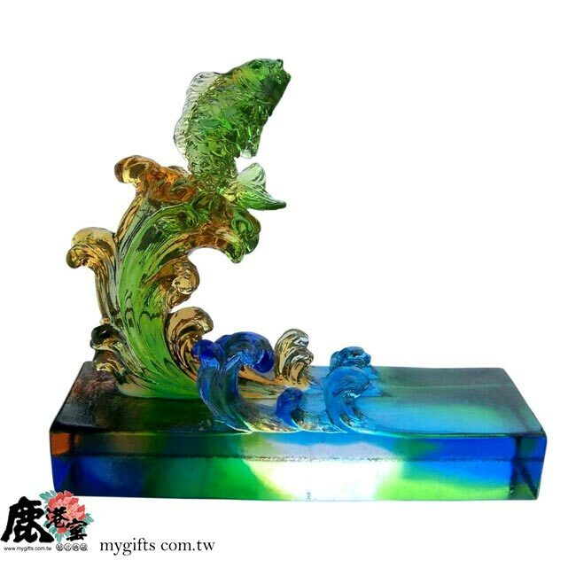 喜躍龍門琉璃名片座｜開運象徵 展現氣勢與專業品味