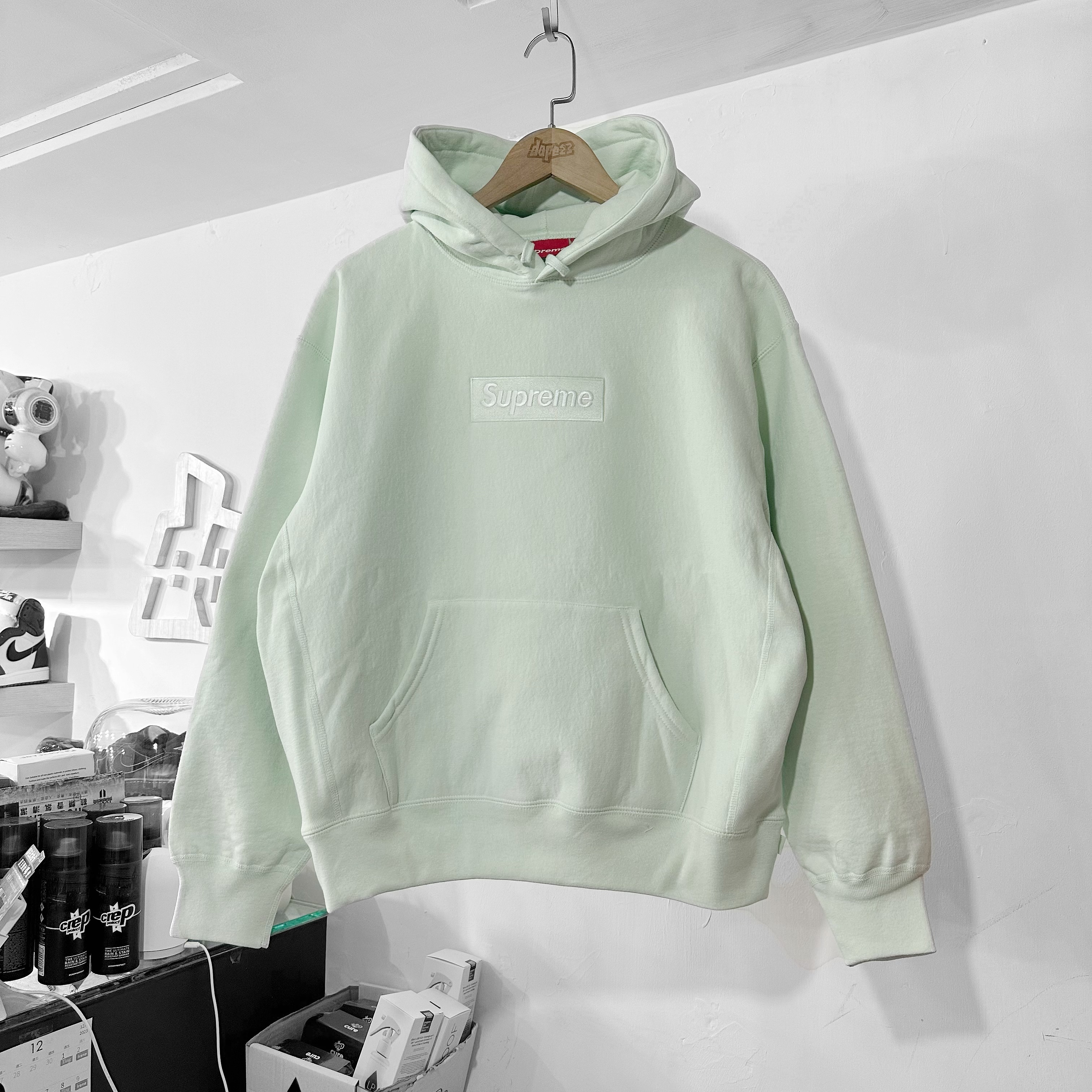 Supreme Fw23  box Logo Hoodie Light Green