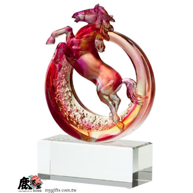 鹿港窯禮品館│琉璃-擺飾/獎牌 圓夢-馬到成功