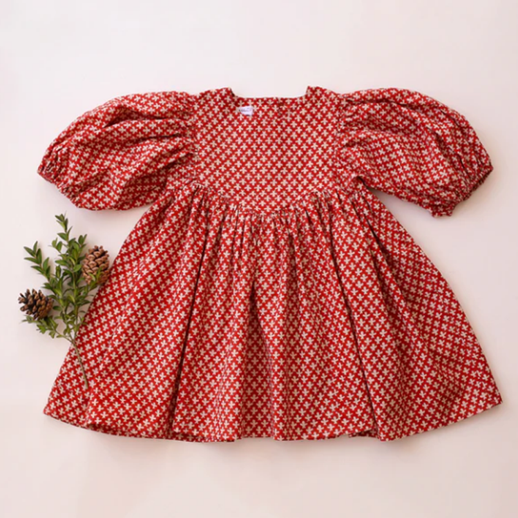 Dannie and Lilou-Puff Sleeve Dress復古燈籠長袖洋裝(Petite Florals)