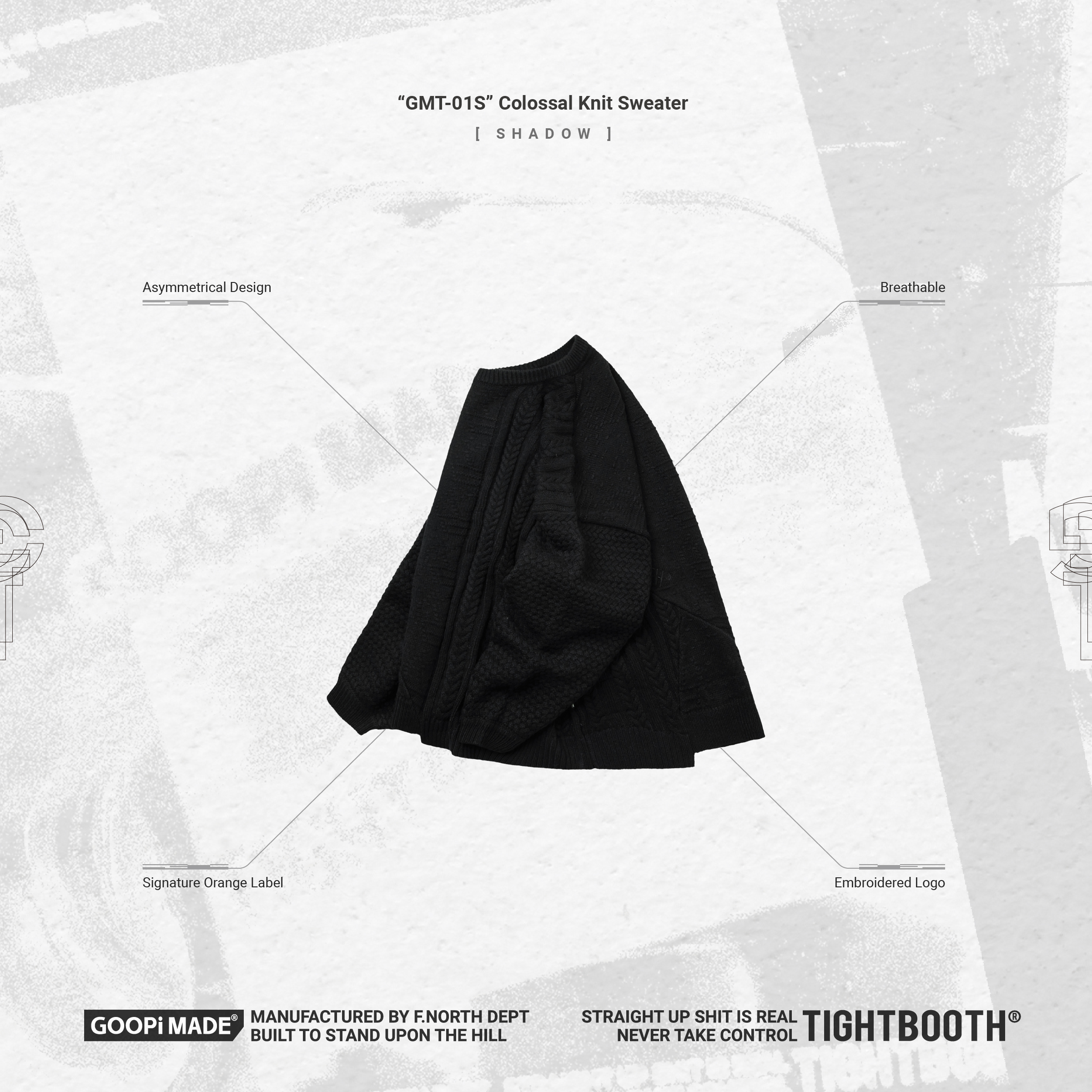 GMT-01S” Colossal Knit Sweater - Shadow