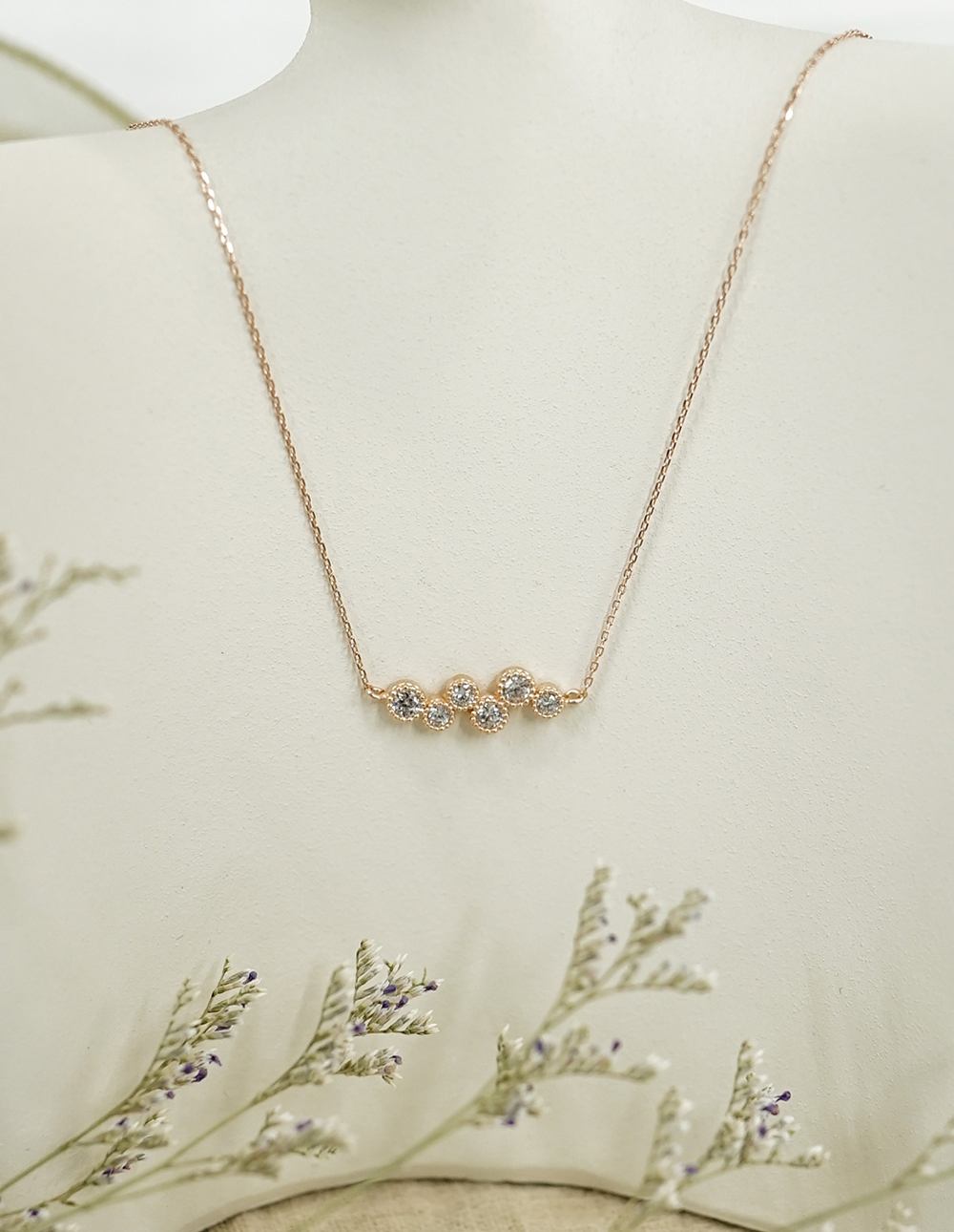 925 純銀滿版水鑽圈圈項鍊