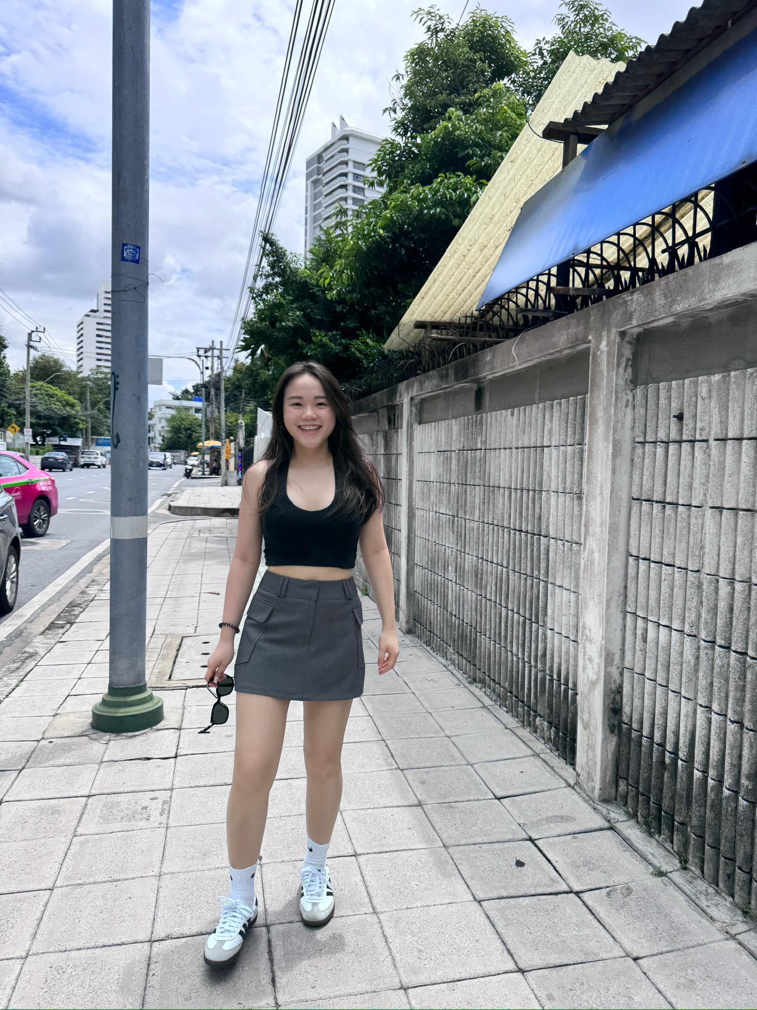 〈Charlotte至愛〉百搭西裝料兩側袋口短裙// 兩色入