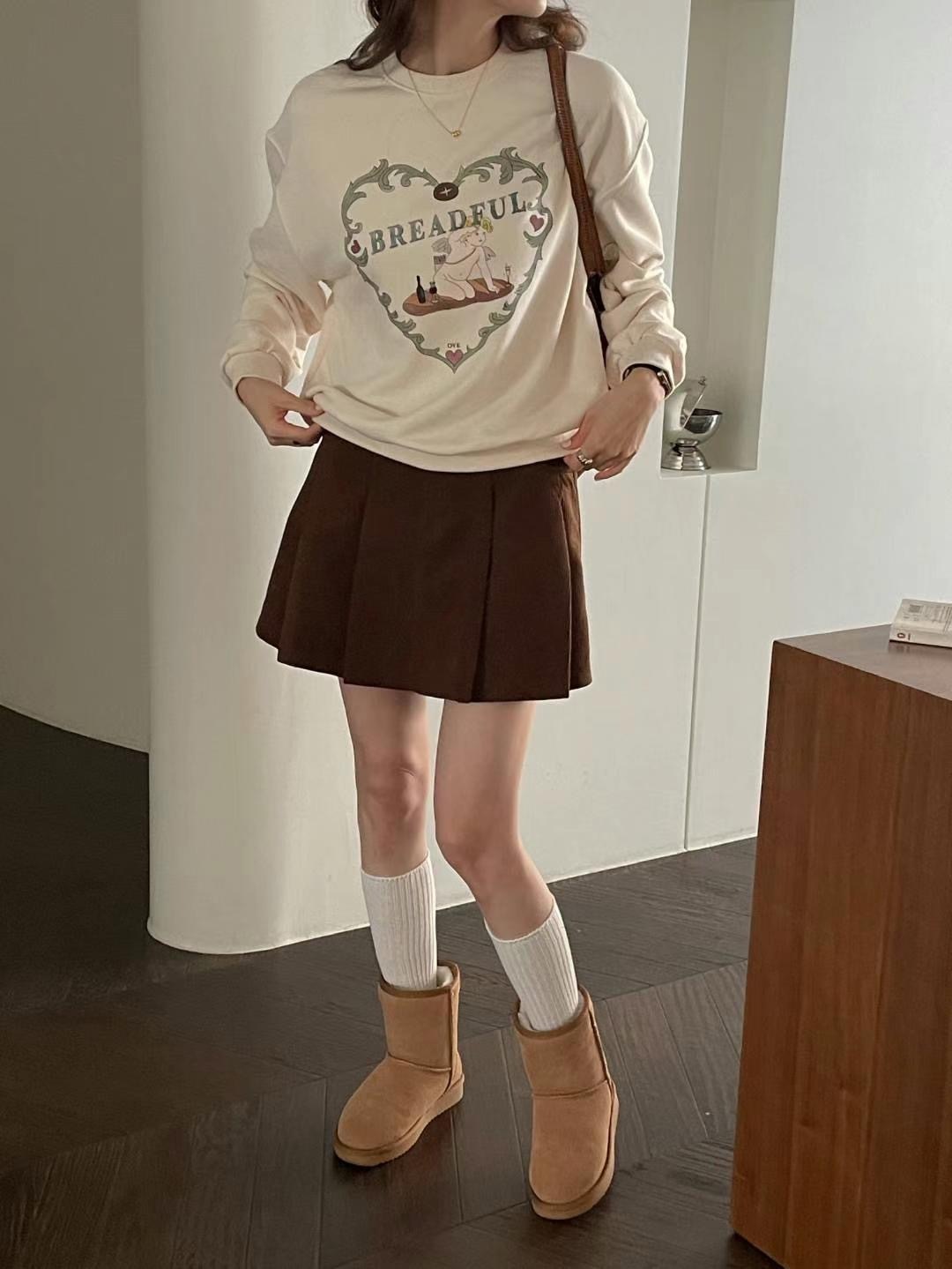 邱比特奶茶色鋪毛上衣