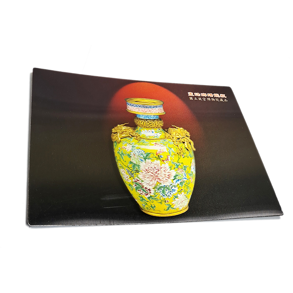 畫琺瑯蟠龍瓶3D 故宮明信片【十方】153150