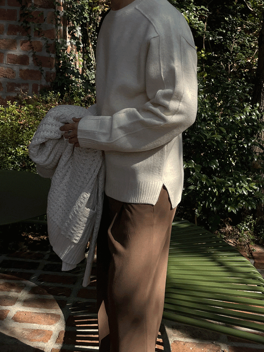 Mazen縫切口針織衫上衣