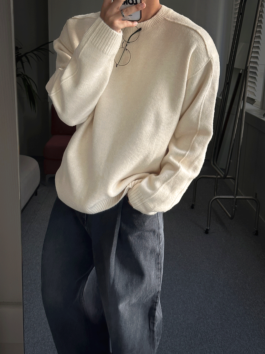 Mazen縫切口針織衫上衣