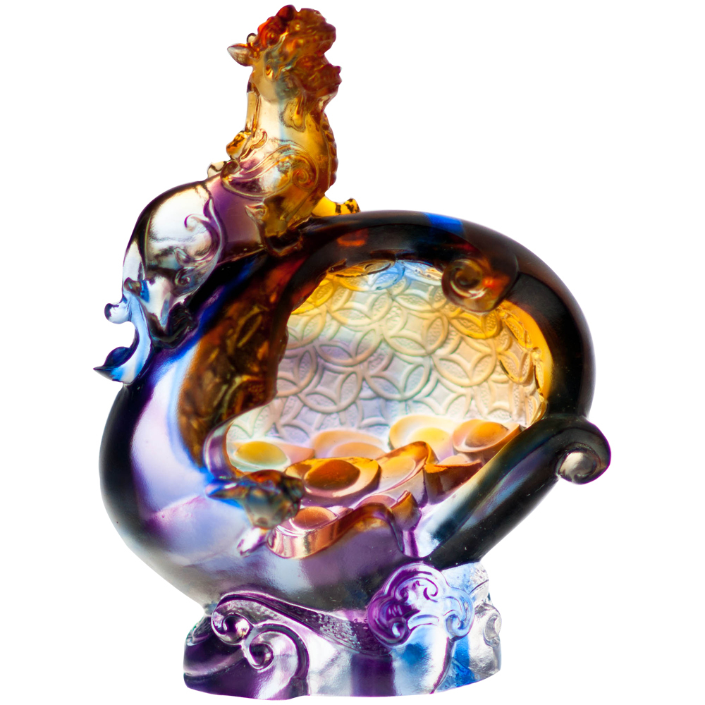 招財貔貅聚寶盆｜琉璃擺飾獎牌 開運吉祥聚財首選