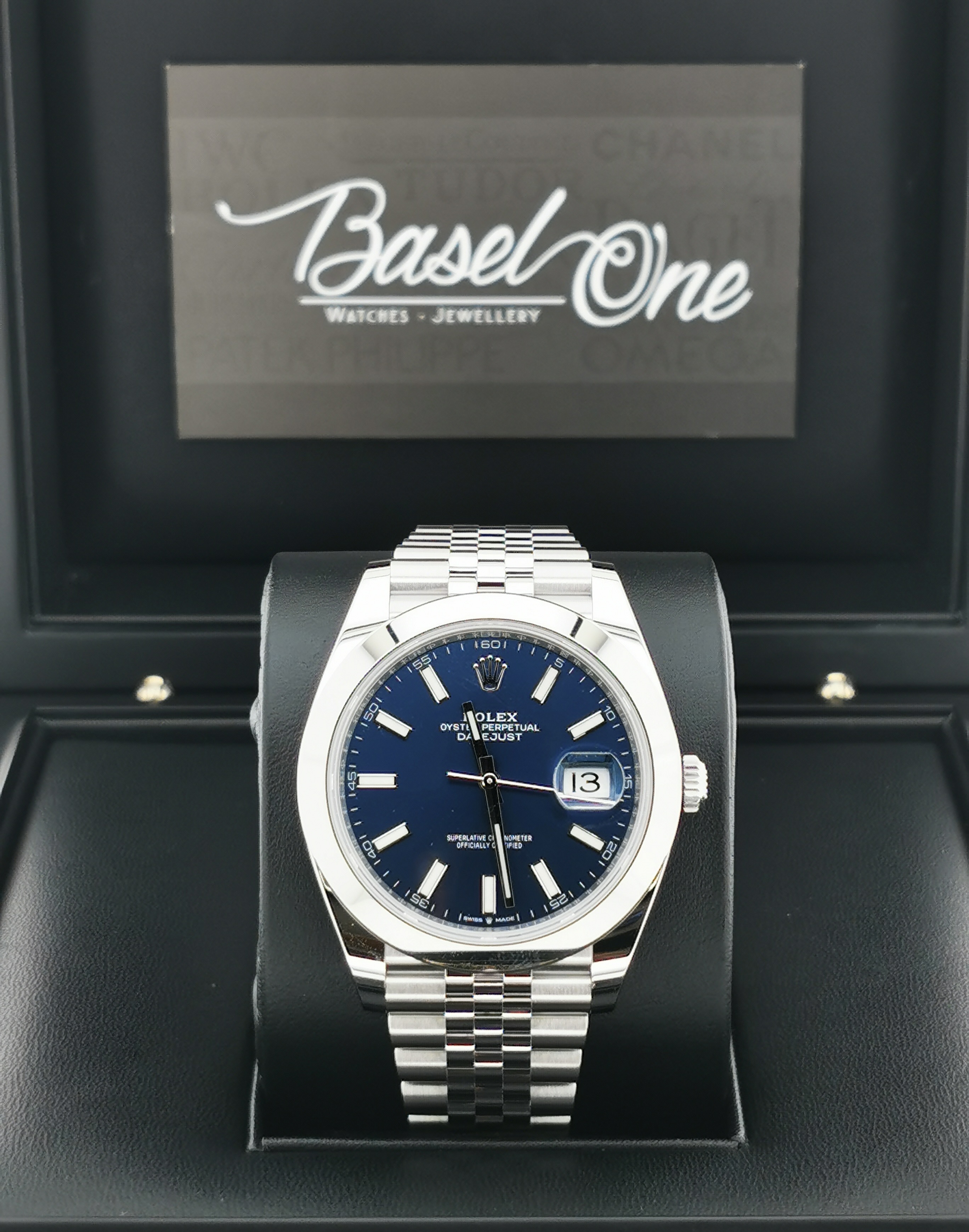 BRAND NEW ROLEX 126300 BLUE DIAL DATEJUST 41mm JUBILEE STRAP STAINLESS STEEL