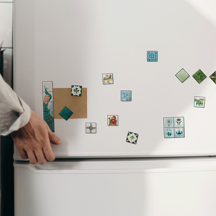 臺灣花磚磁鐵組