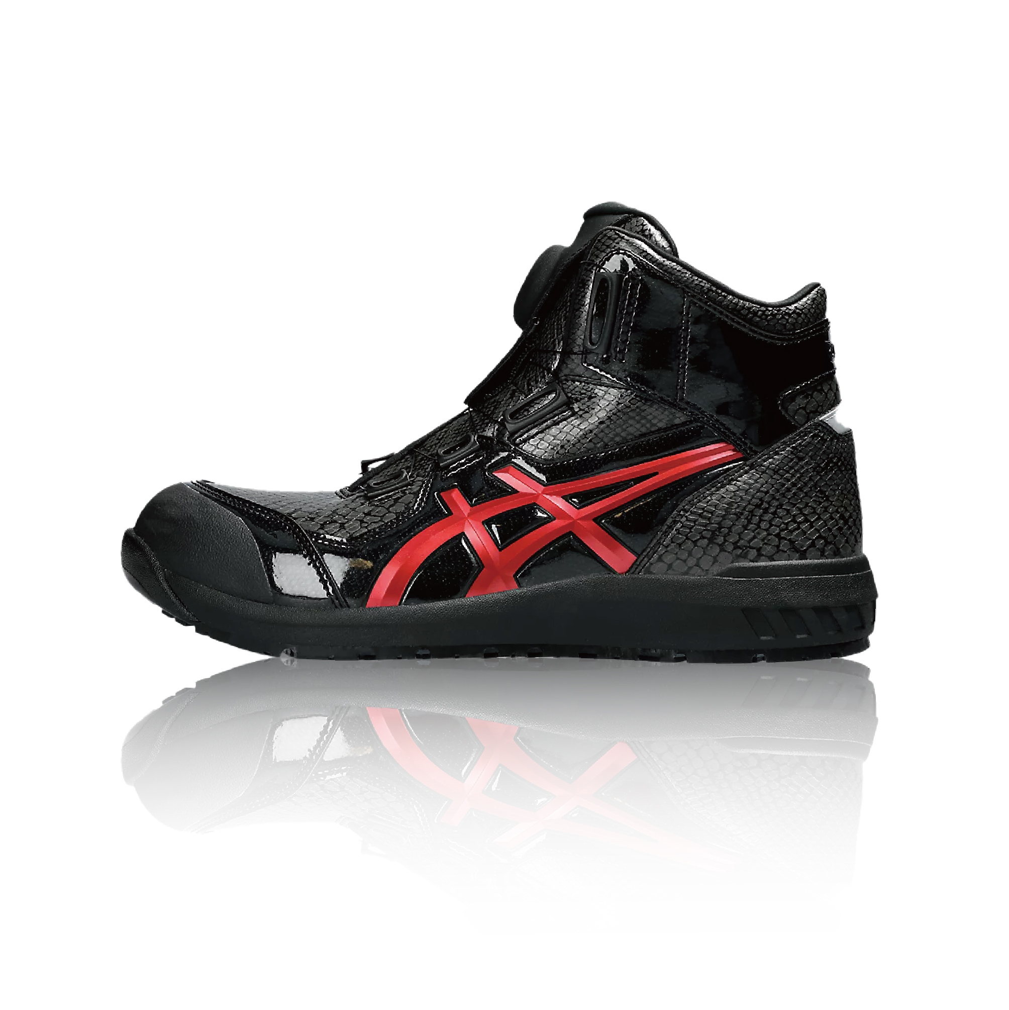 WINJOB BOA BLK EDITION 亞瑟士防護鞋．高筒限量款「蟒蛇紋」」CP304-002