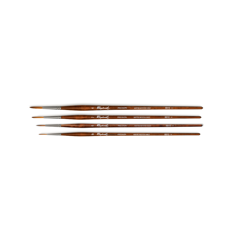 法國 Raphael 拉斐爾 8910 Precision 仿貂尼龍長峰圓筆 2/0-4號