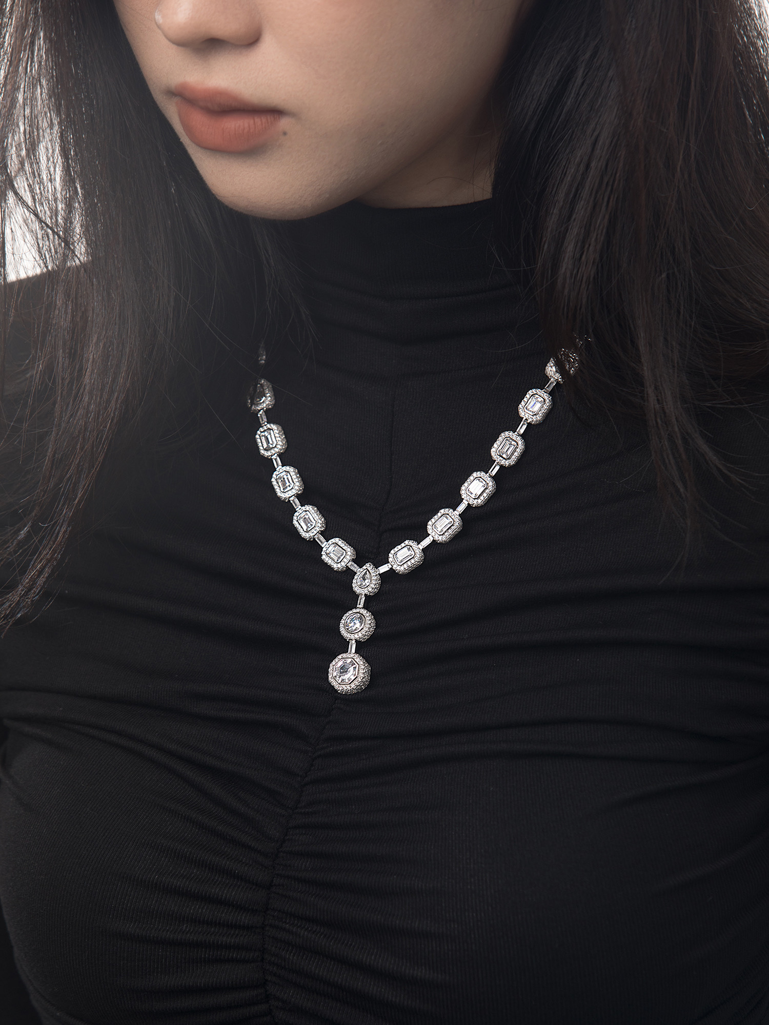 8mm 寶石項鍊｜水滴/圓型/寶塔/冰糖切割