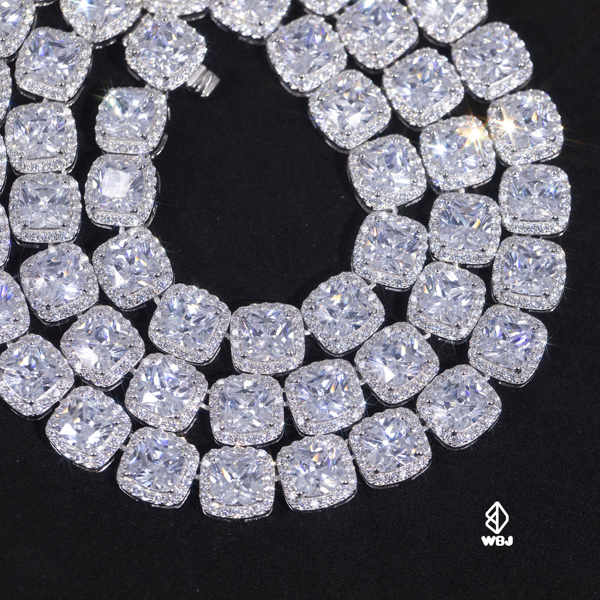 8mm 墊型寶石項鍊｜黃/白