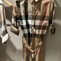 [S] BURBERRY KELSEY COTTON-POPLIN DRESS,TAUPE BROWN, 140404A2201-TAUPE BROWN (SB67)