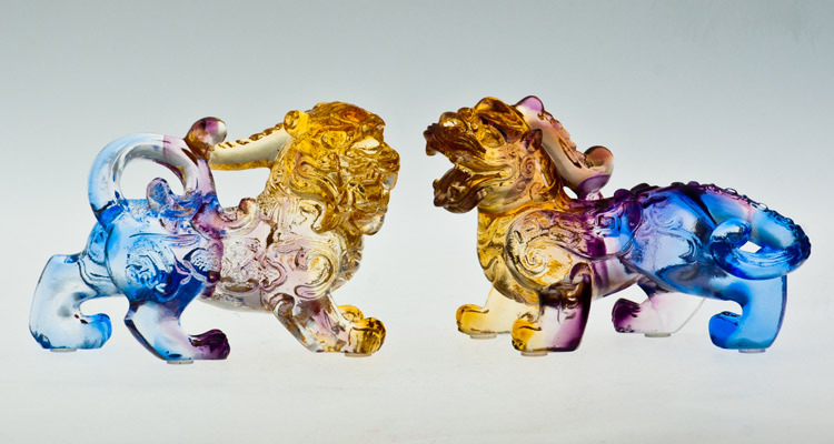 琉璃小貔貅對擺飾獎牌推薦｜招財開運 企業送禮首選