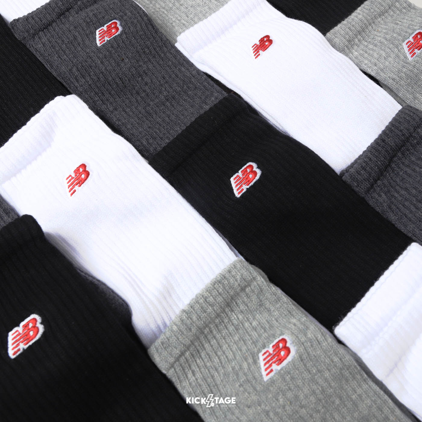 單雙 NEW BALANCE CREW SOCKS 四色 紅繡線 基本款LOGO 長襪 中長襪 運動襪【LAS33761】NBSCS