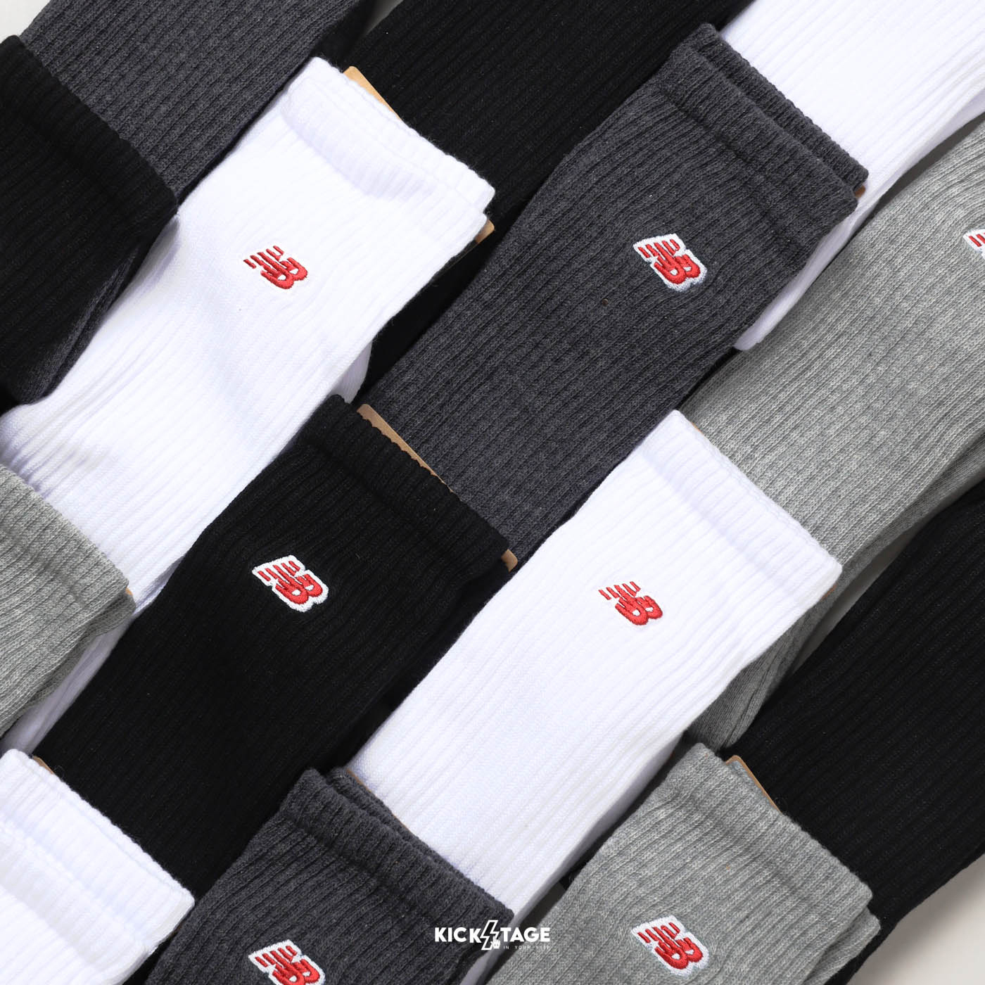 單雙 NEW BALANCE CREW SOCKS 四色 紅繡線 基本款LOGO 長襪 中長襪 運動襪【LAS33761】NBSCS