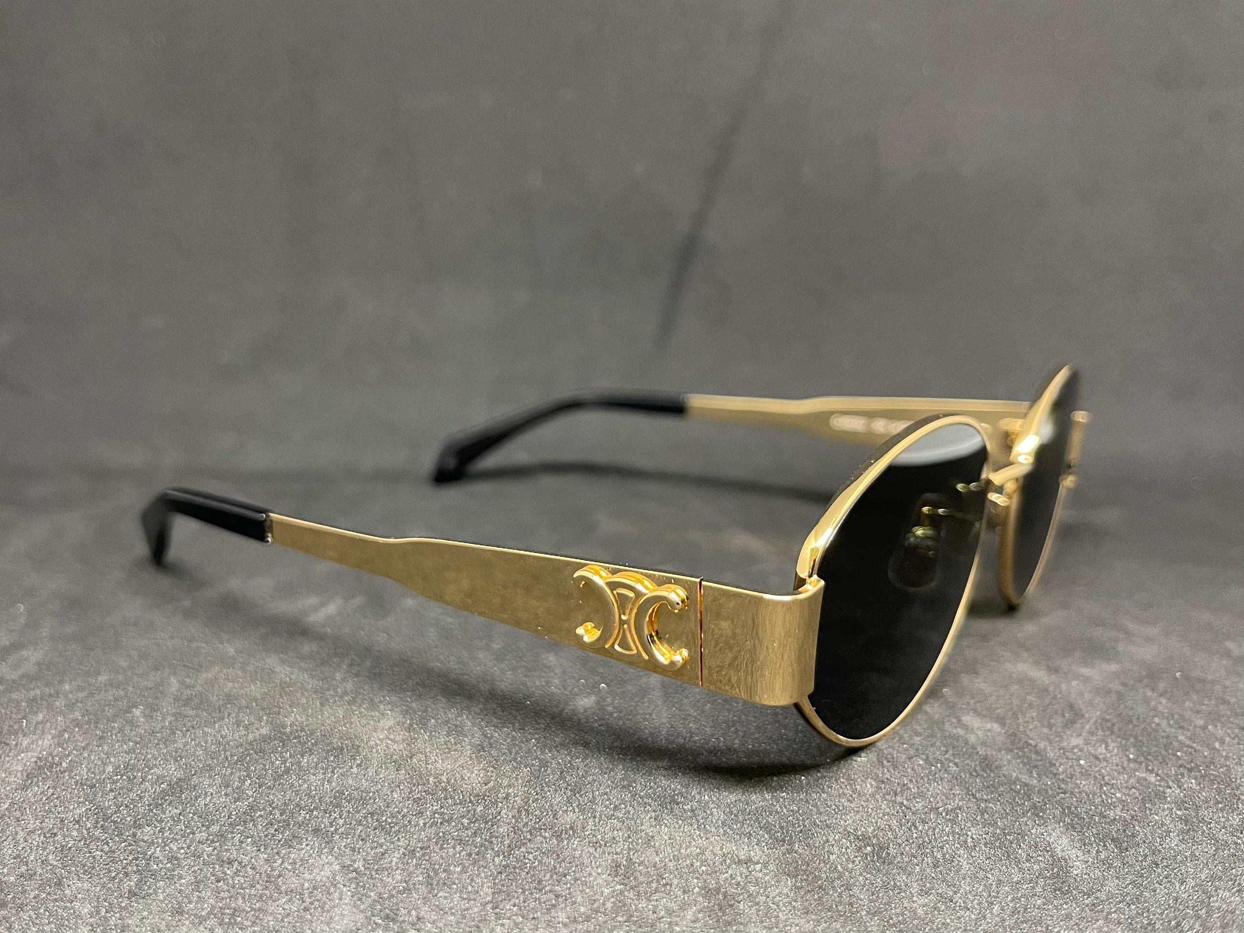 Celine Triomphe Metal Gold (Black Lens)