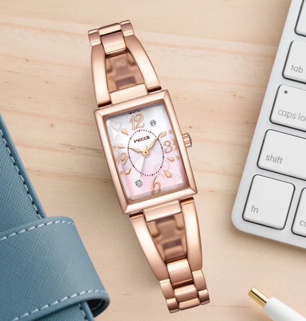 萬年鐘錶 - Citizen - Wicca  公主系列台灣限定款時尚優雅太陽能女錶   KF7-562-91 錶徑17MM