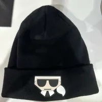 [S] KARL LAGERFELD 23WW3422 K/KOCKTAIL KNIT BEANIE,BLACK, 8720744559825 (SKL816)