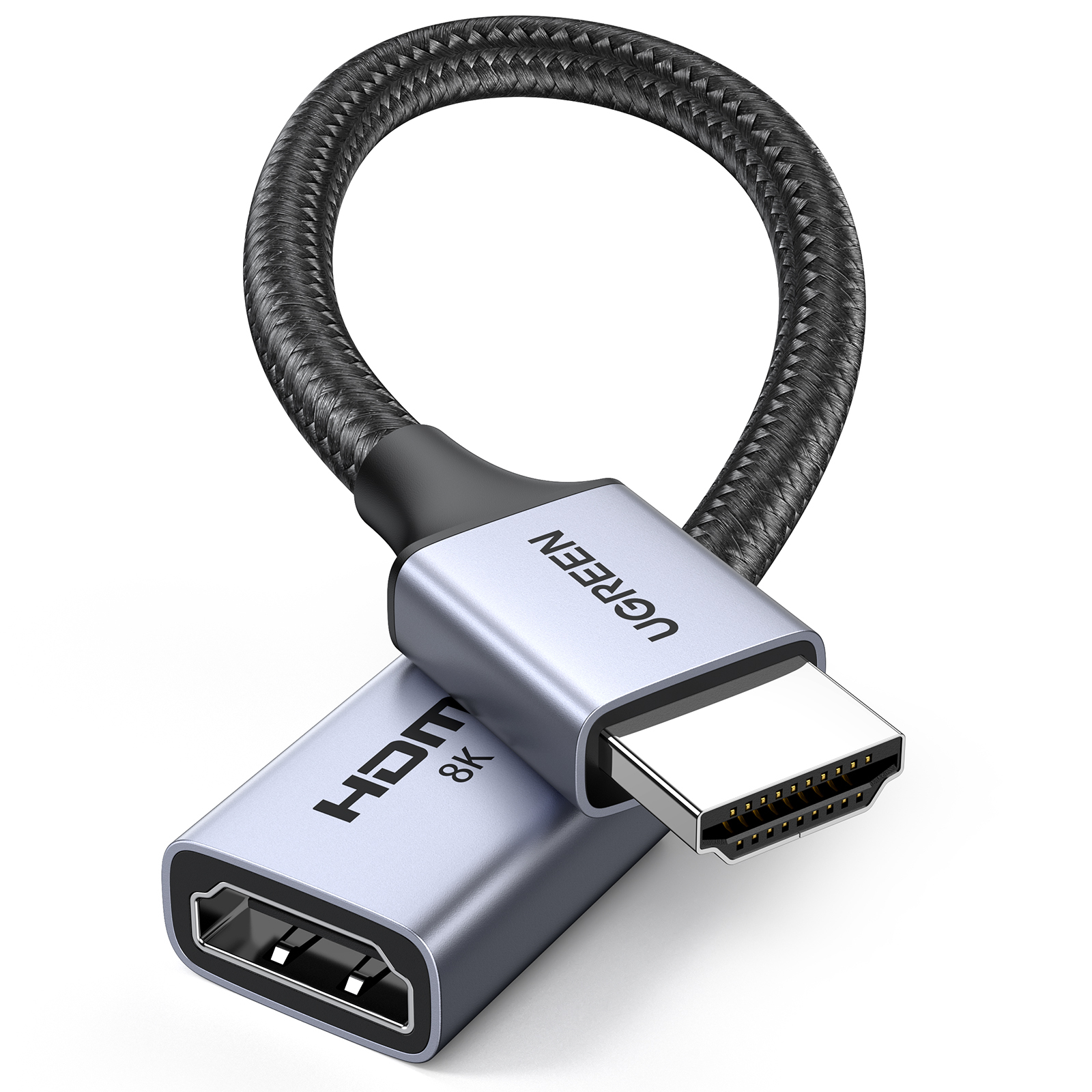 Ugreen Mini DP 轉 HDMI 母頭轉換線 0.15米_HD165-15518
