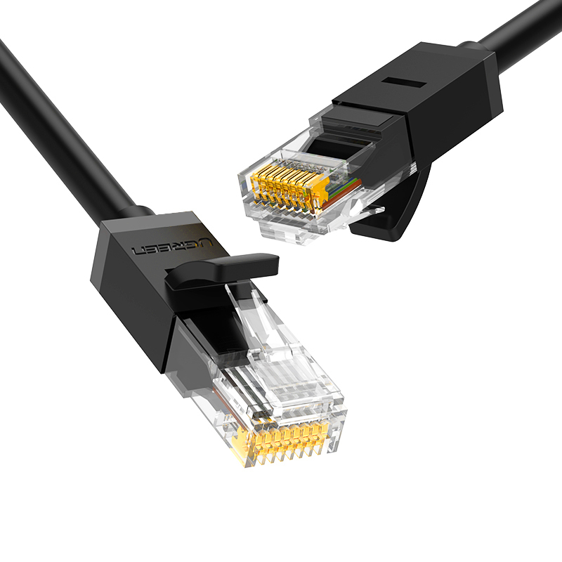 Ugreen Cat6 UTP Ethernet Round Cable 0.5/1/2/3/5/8/10/15/20/25米 - 黑色_NW102