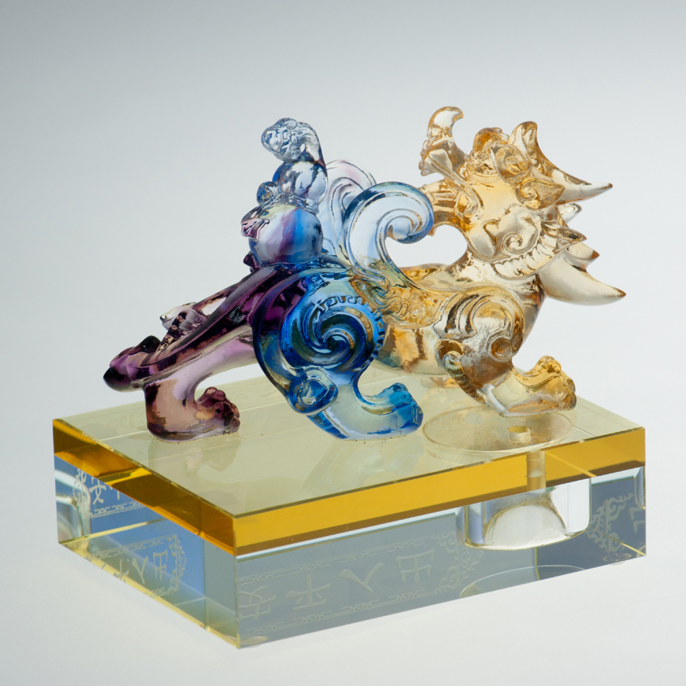 福祿貔貅琉璃擺飾｜招財開運香水瓶座 居家能量風水吉物