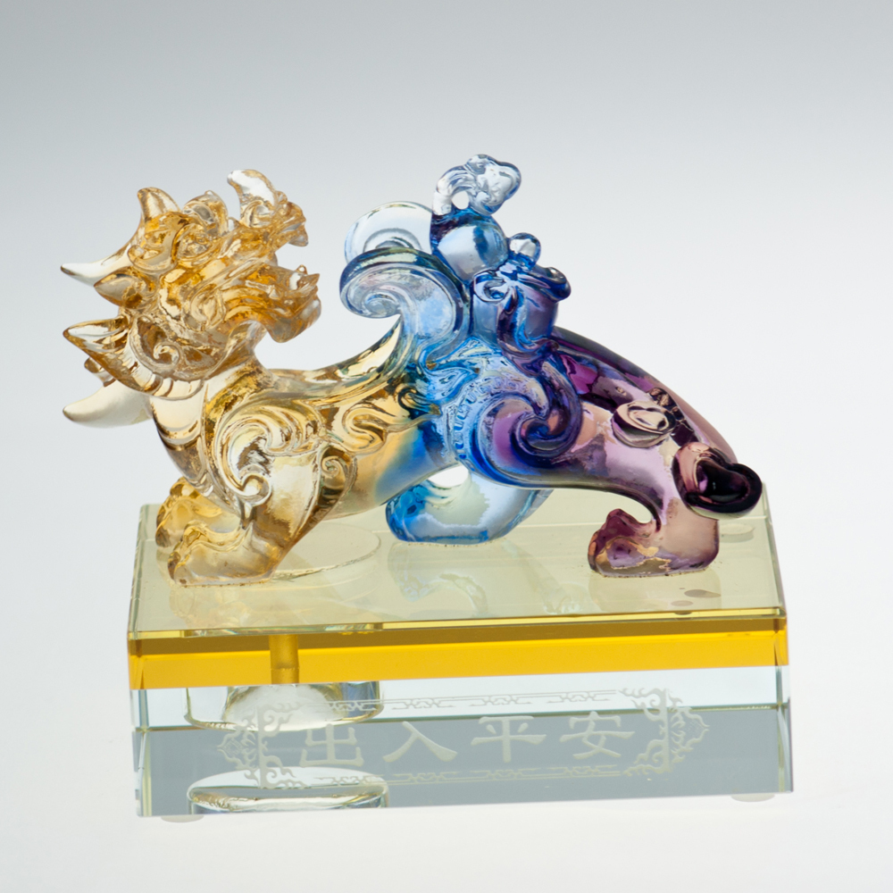 福祿貔貅琉璃擺飾｜招財開運香水瓶座 居家能量風水吉物