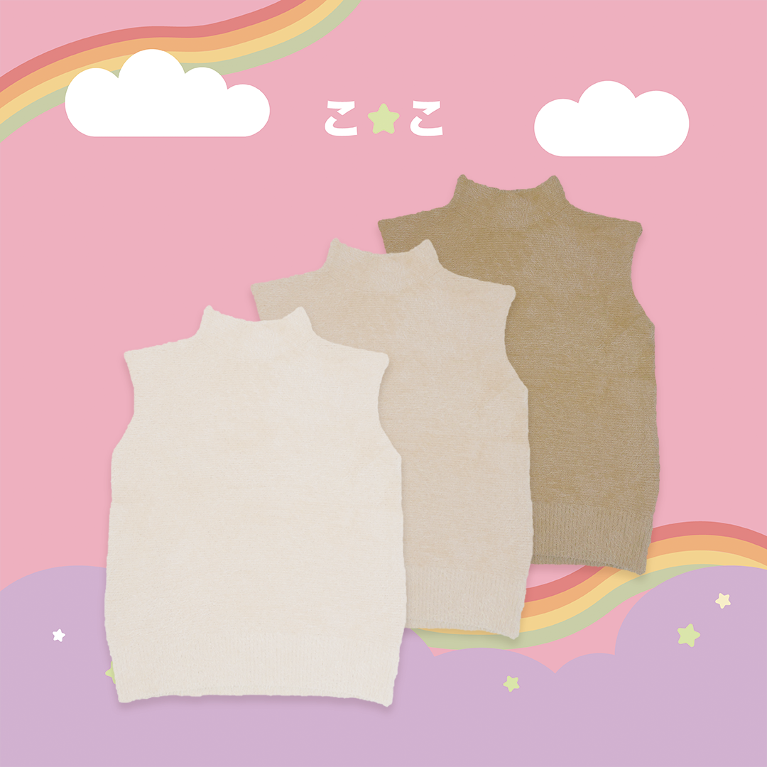 こ♡こ 水貂毛高領背心