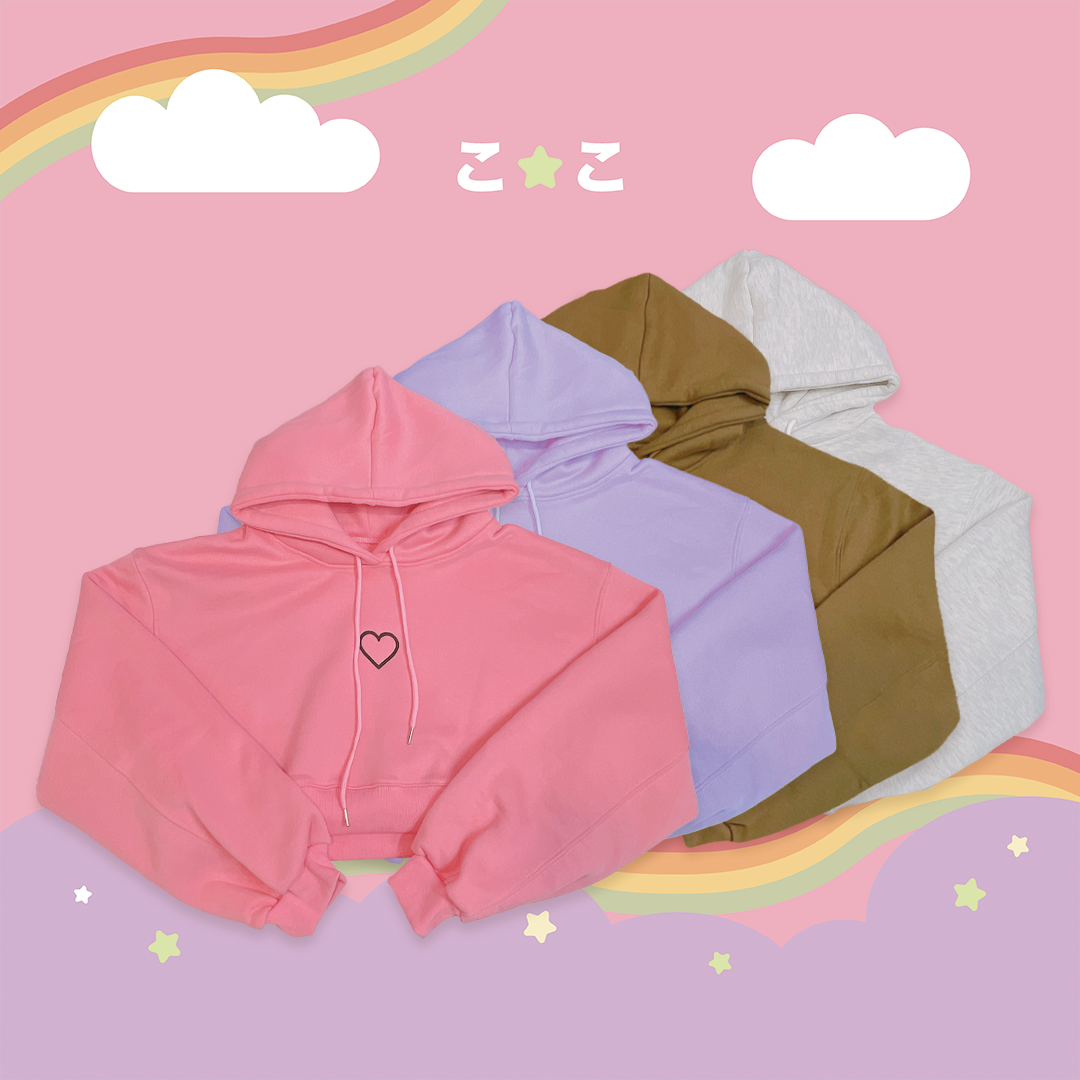 こ♡こ 愛心刺繡短版帽Ｔ