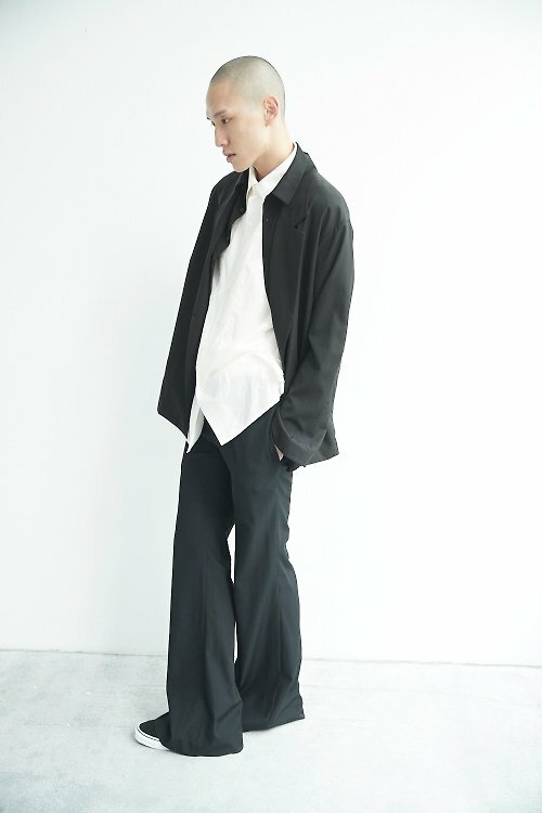 假兩件綁帶西裝外套