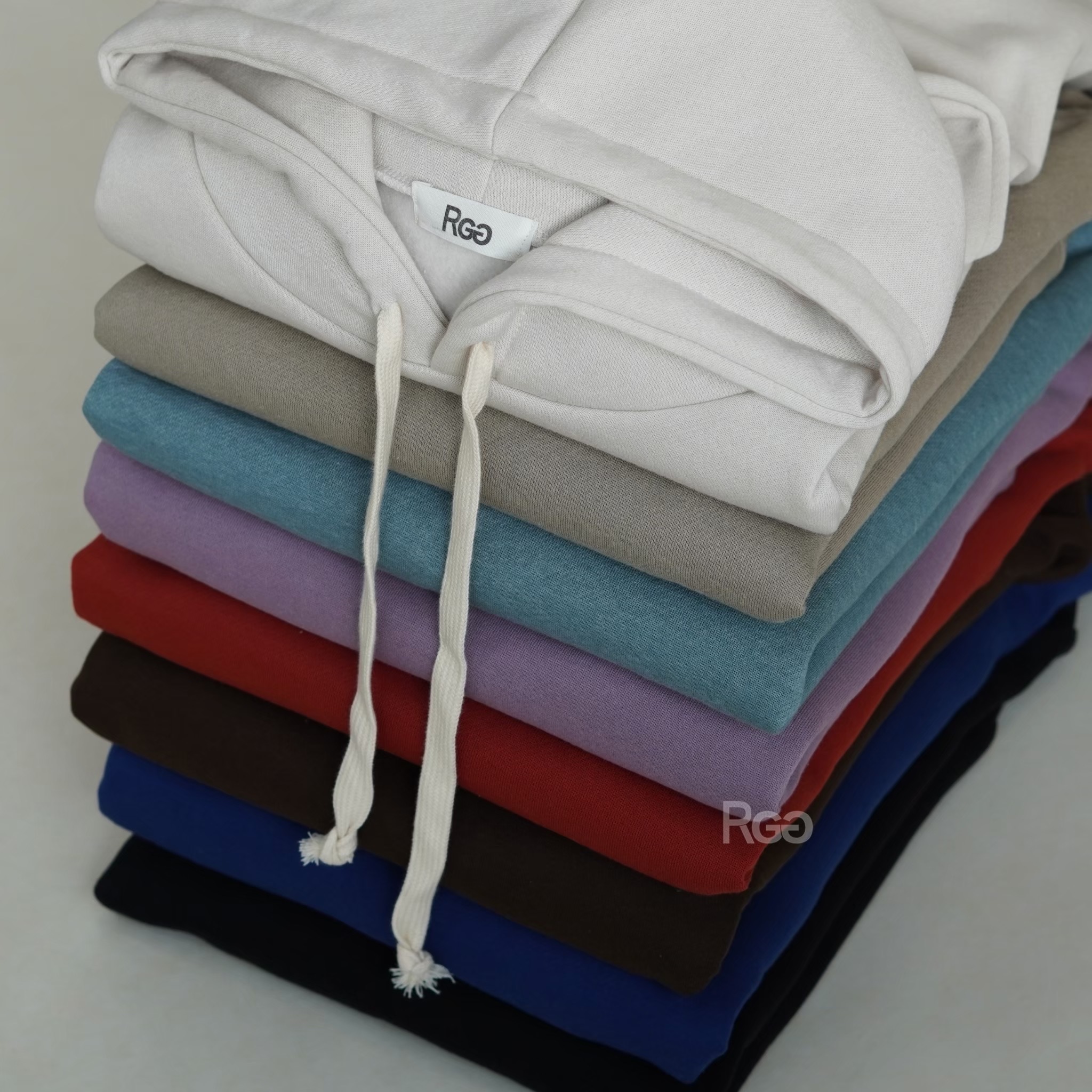 訂製款 台灣製純棉落肩隱藏口袋刷毛帽T