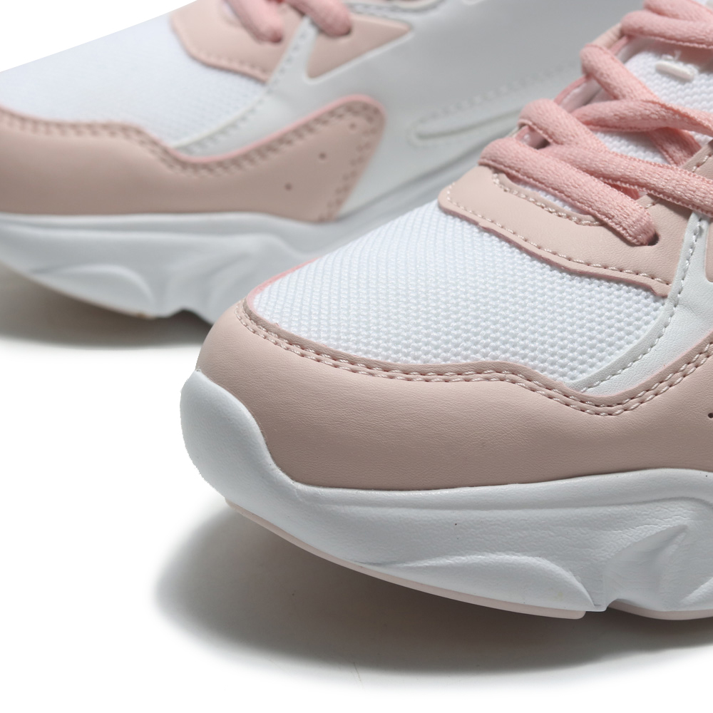 【下殺↘ $1290】FILA 休閒鞋 白櫻花粉 格紋 復古 老爹鞋 女 5J329Y115