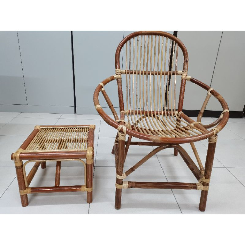 Rattan Chair with Headrest for Garden Living Room Bedroom Rotan (Small & Large)
