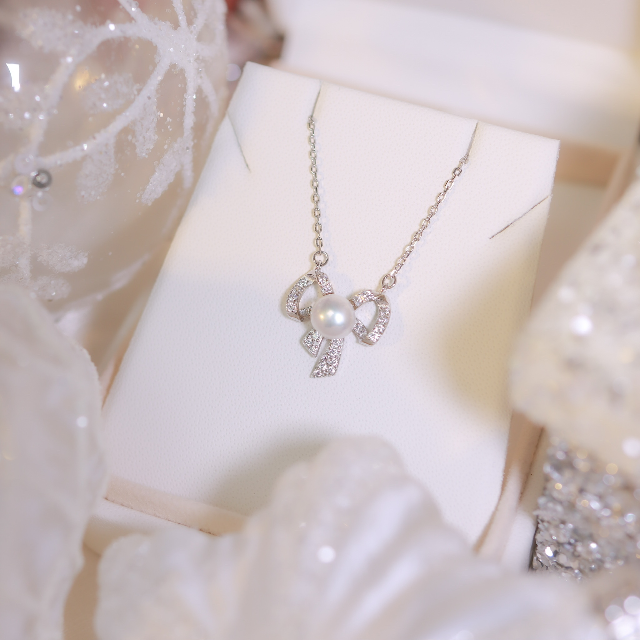 | 925 Silver・ White Gold・Pearl  | Ceremony Of Pearl Necklace | NE0888 |