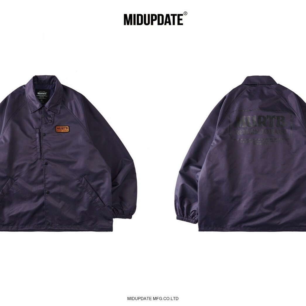 MIDUPDATE 品牌標籤字母教練外套 MU155