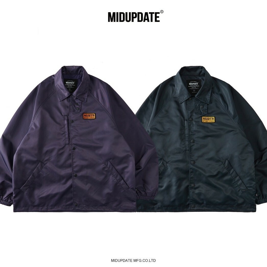 MIDUPDATE 品牌標籤字母教練外套 MU155