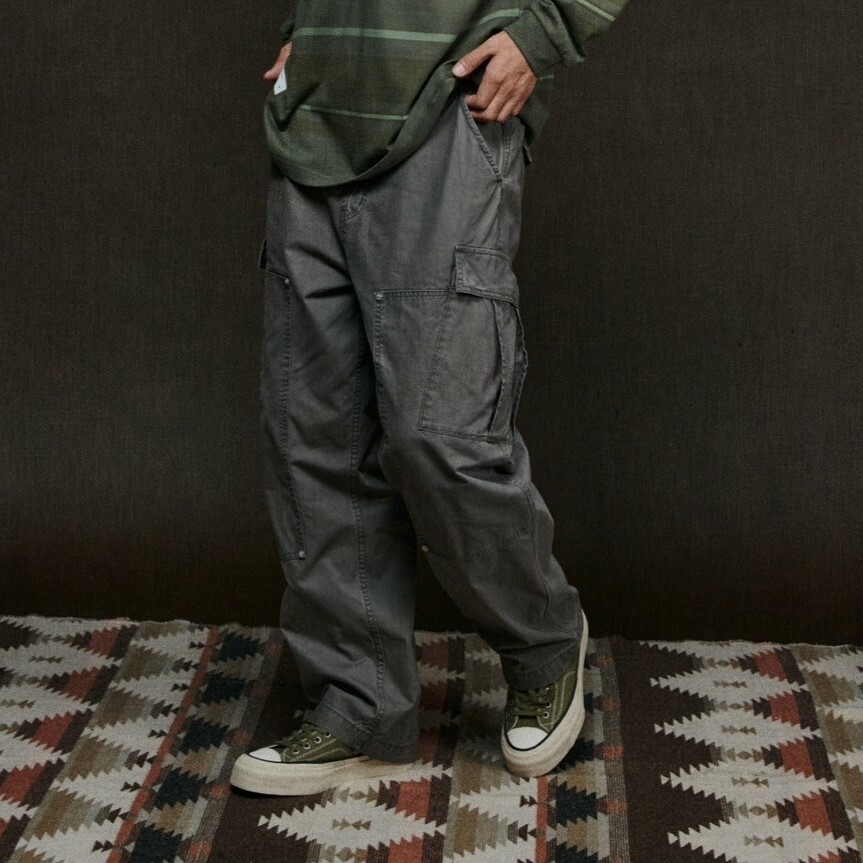 MIDUPDATE 工裝多口袋寬版工作褲 MUP25