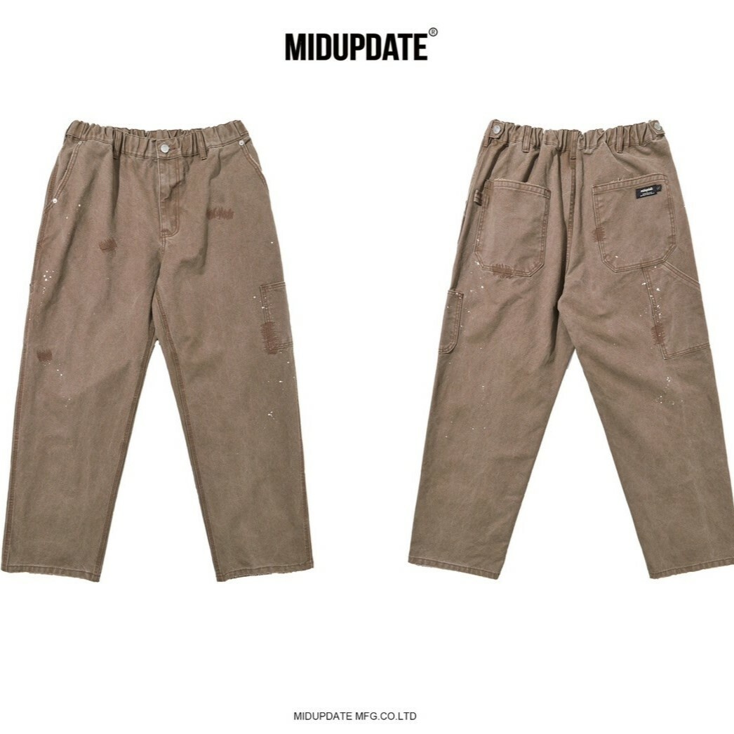 MIDUPDATE 古著工裝潑墨破壞褲 MUP19