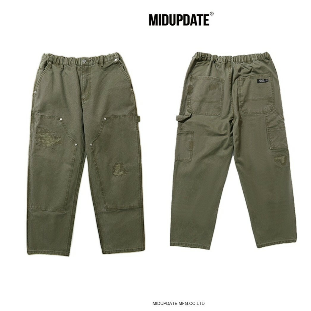 MIDUPDATE 仿舊工裝多口袋破壞褲 MUP18