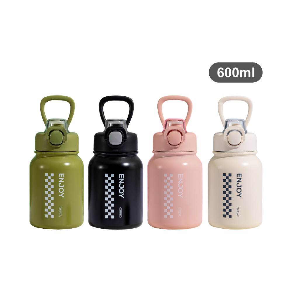SHOTAY 304不銹鋼無縫內膽彈蓋保溫瓶/600ml/ST-8150