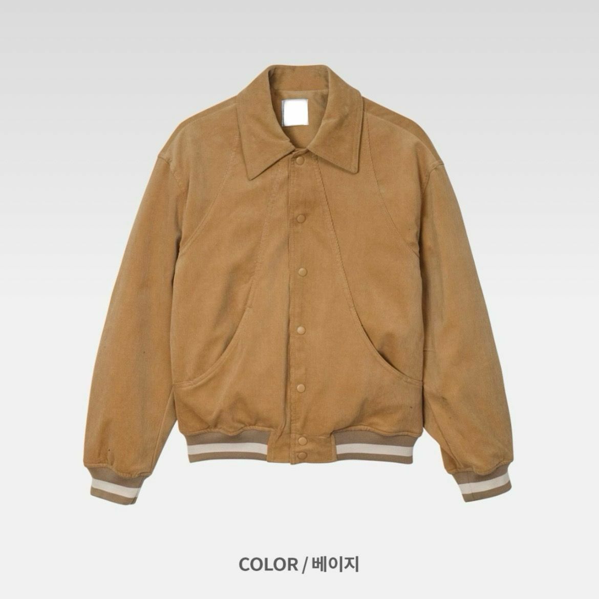 淨色反領燈心絨開胸外套(薄夾棉) JK2464